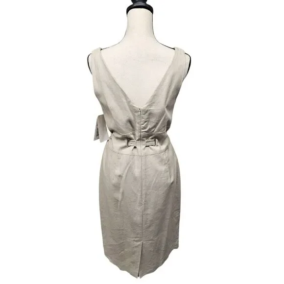 Vintage KS Coll Womens Linen Blend Dress Size 10 Old Money Classic Office - Picture 5 of 11